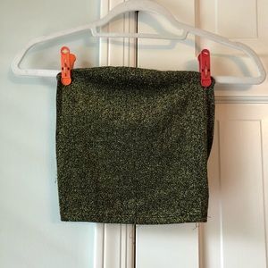 Gold Glitter Tube Top